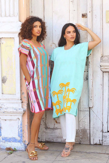 Huipil Dress San Juan striped multicolor