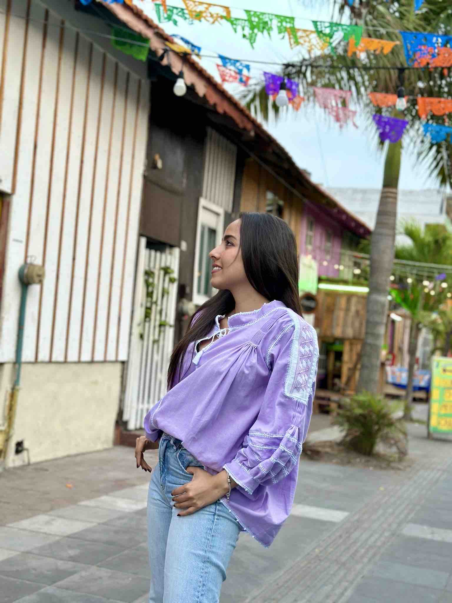 blouse lila