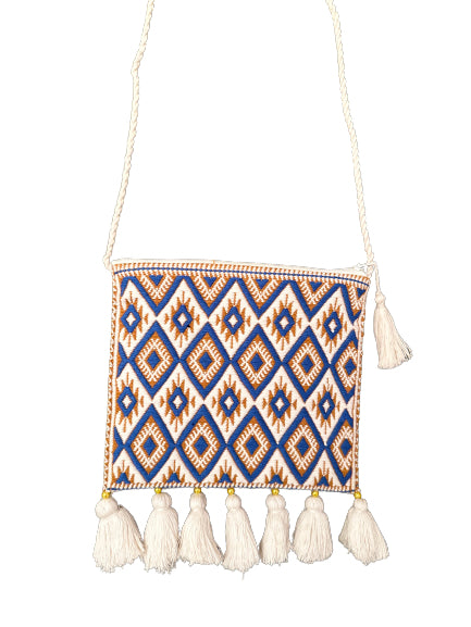 Ofelia bag white and blue