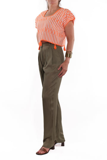 Huipil Crop Top San Juan orange
