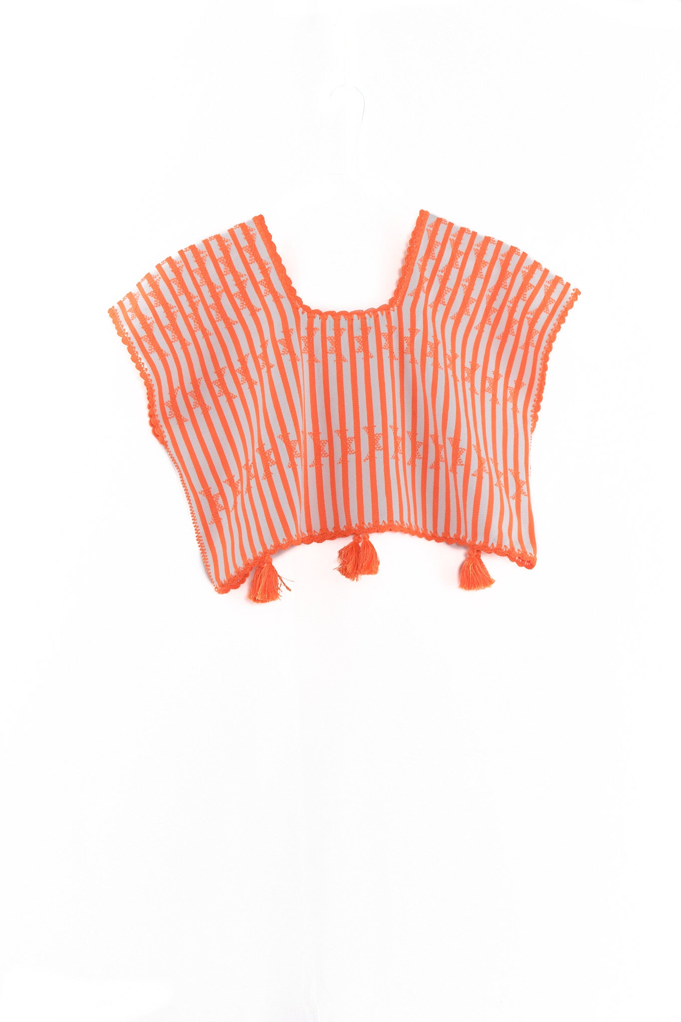 Products Huipil Crop Top San Juan orange garment