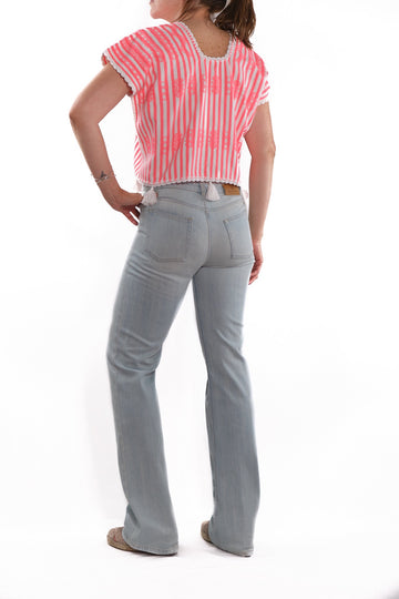 Huipil Crop Top San Juan pink