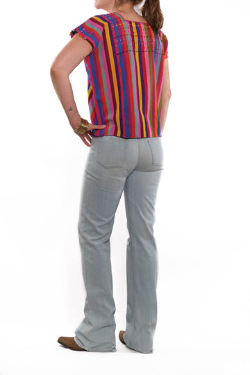 Maria Stripped Blouse multicolor with knots