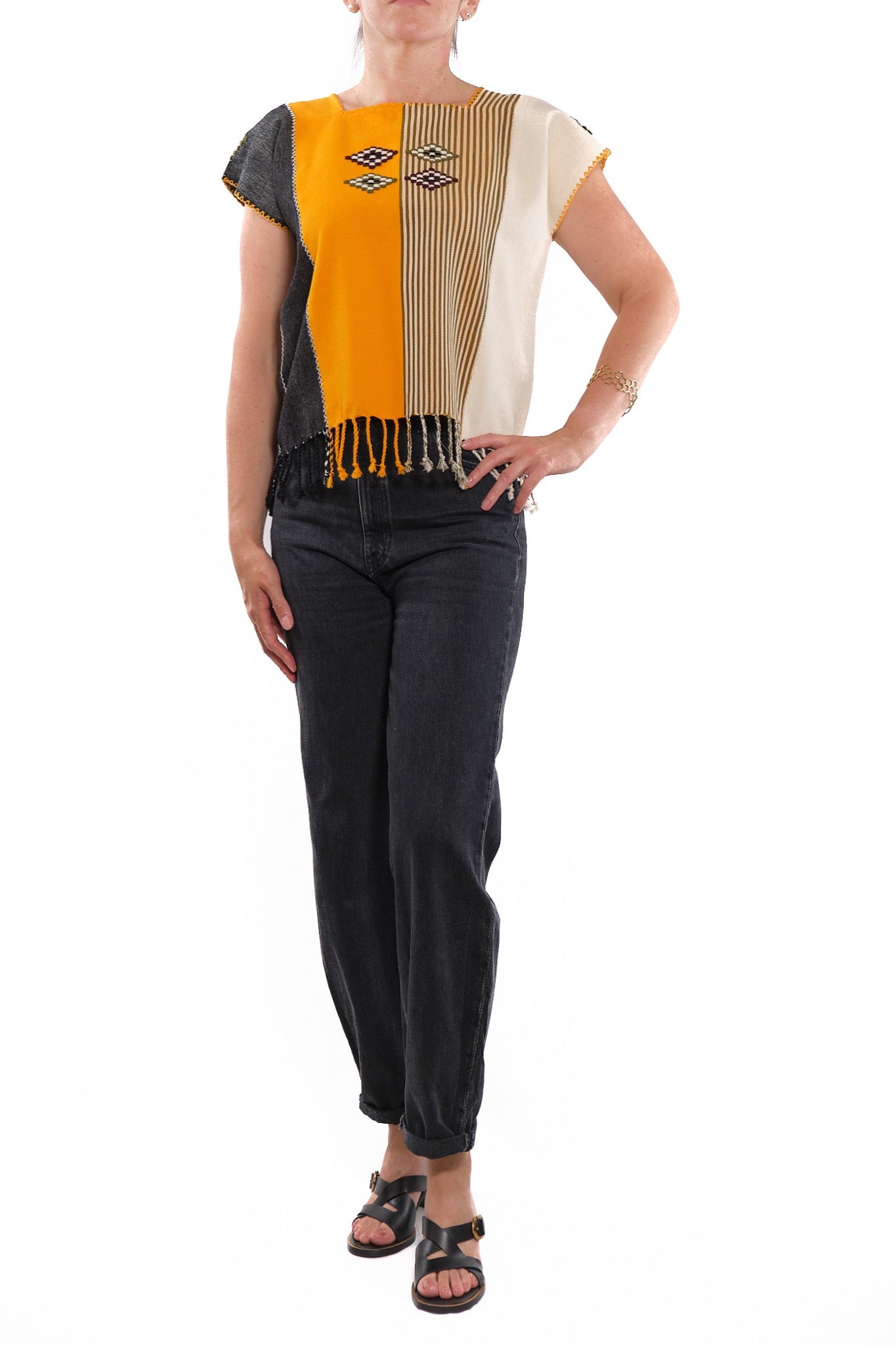 Maria Stripped Blouse warm colors