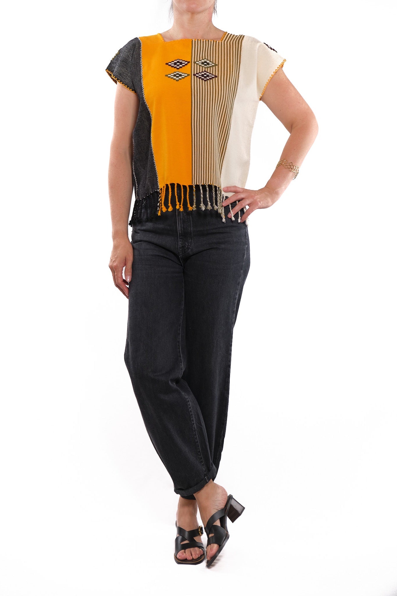Maria Stripped Blouse warm colors