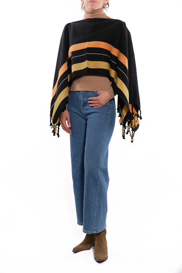 Maria Stripped Cape black