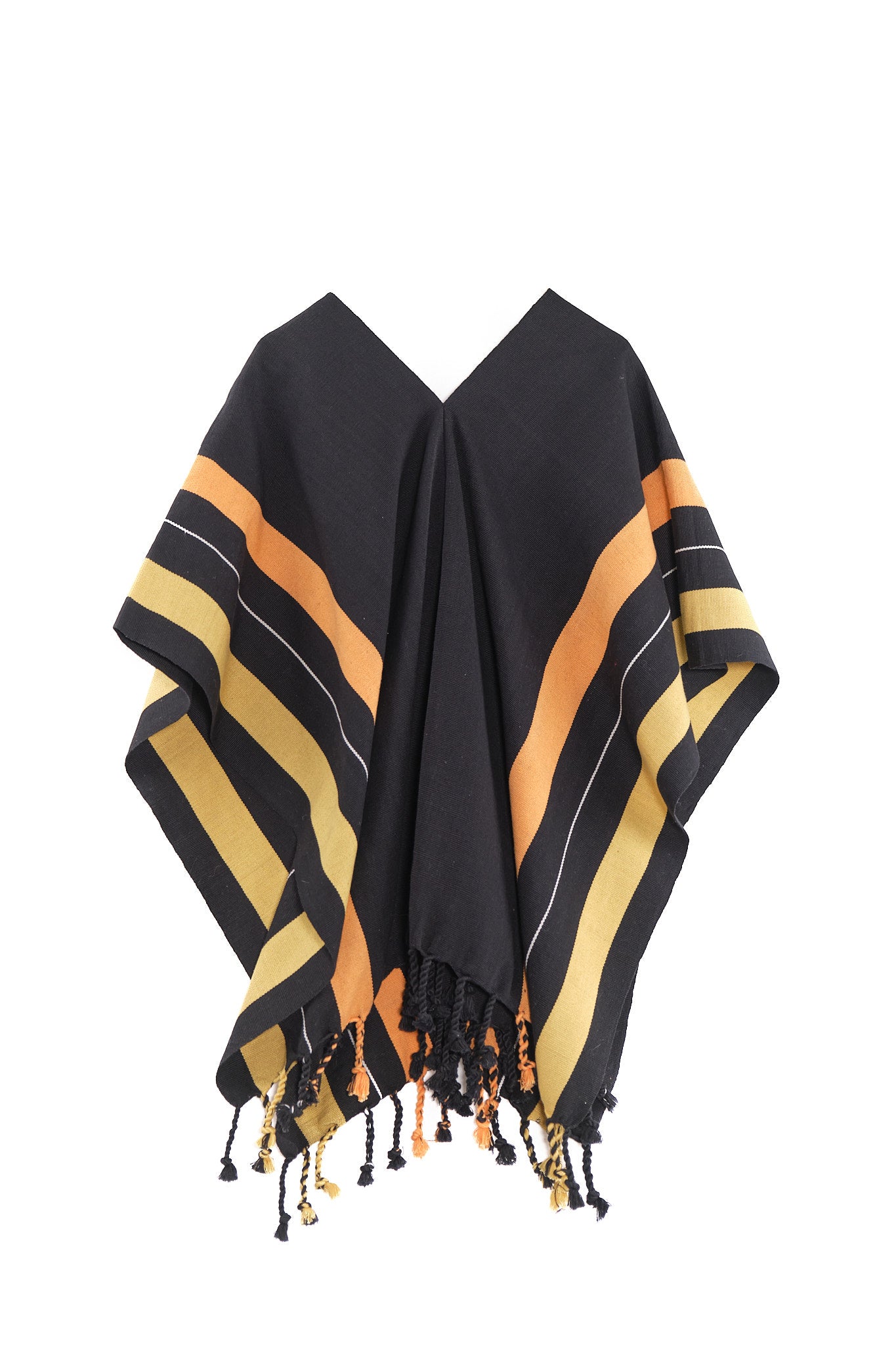 Maria Stripped Cape black garment