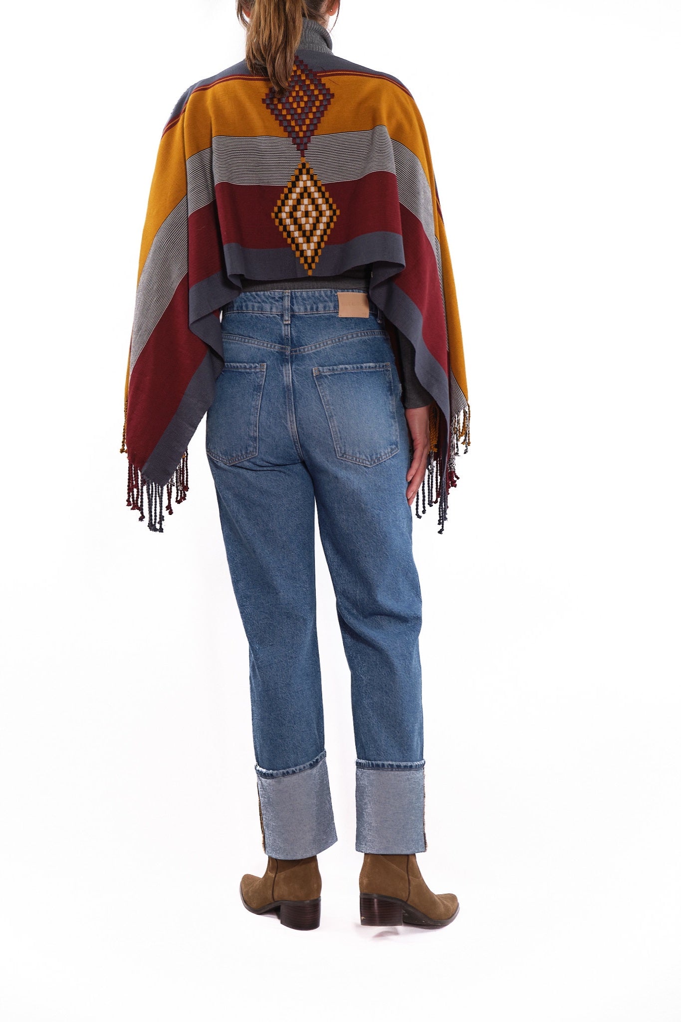 Maria Stripped Cape warm colors