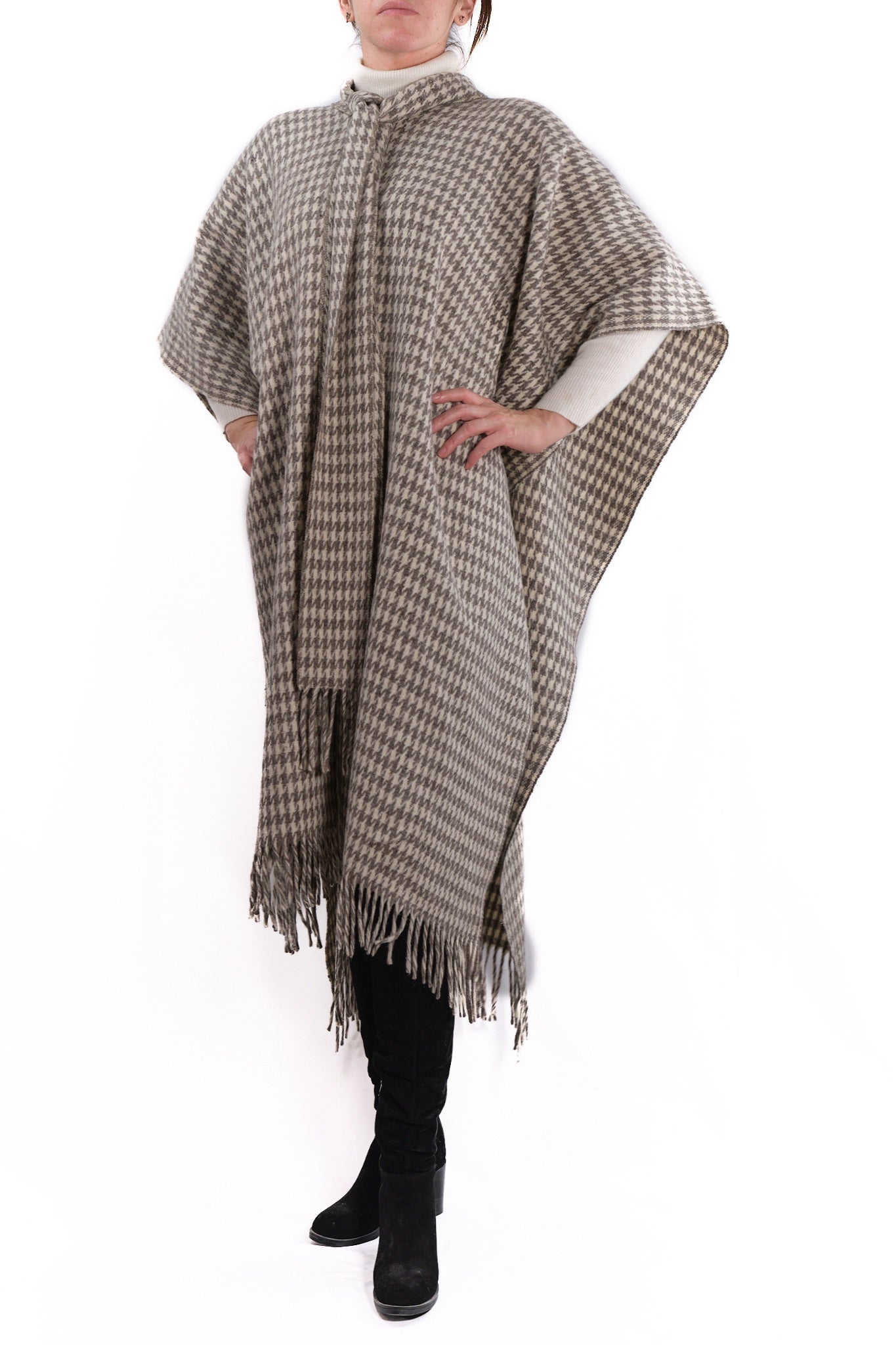 Sandra long wool cape GAYO