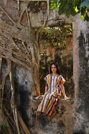 huipil dress striped
