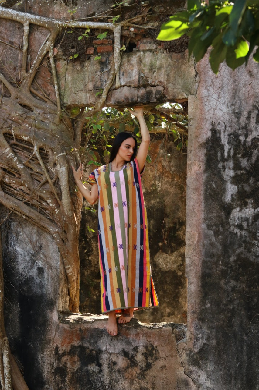 huipil dress striped