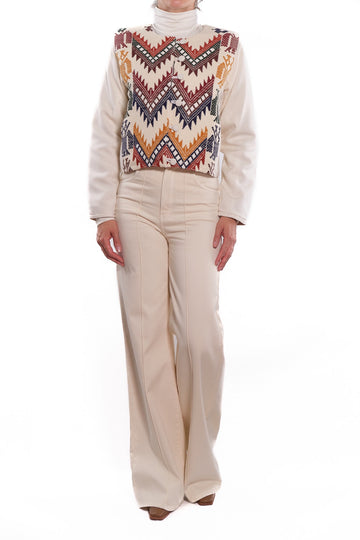 Arcoiris Torera Jacket ecru white autumn embroidery