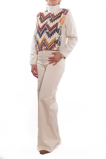 Arcoiris Torera Jacket ecru white autumn embroidery