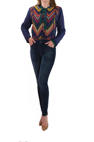 Arcoiris Torera Jacket blue autumn embroidery