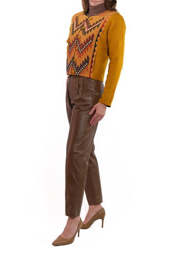 Arcoiris Torera Jacket mustard yellow autumn embroidery