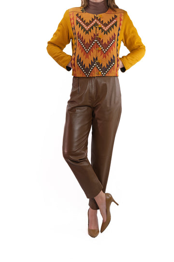 Arcoiris Torera Jacket mustard yellow autumn embroidery