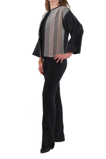 Lourdes Jacket black with grey colors