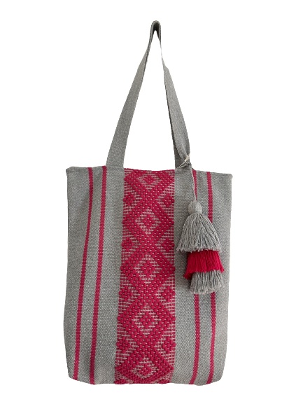 Marina bag grey and pink