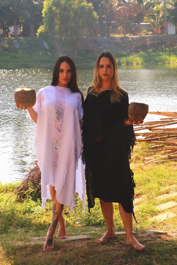 AIRE frayed capes