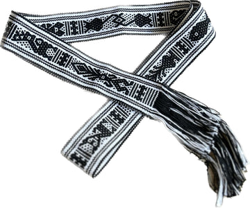 belt santo tomas black and white