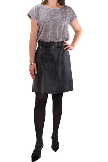 Adelina Kleid schwarz mit senffarbener Stickerei