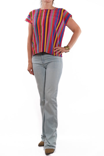 Maria Stripped Blouse multicolor with knots