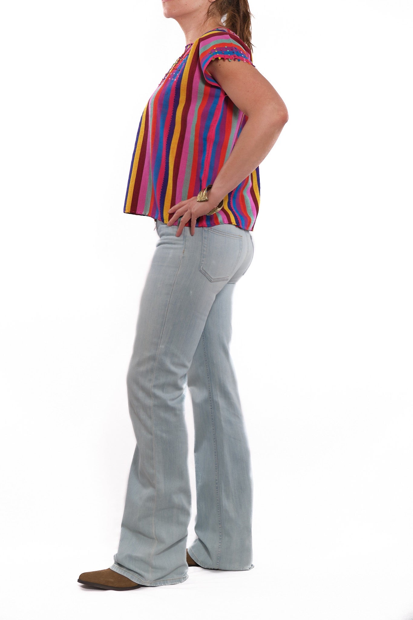 Maria Stripped Blouse multicolor with knots