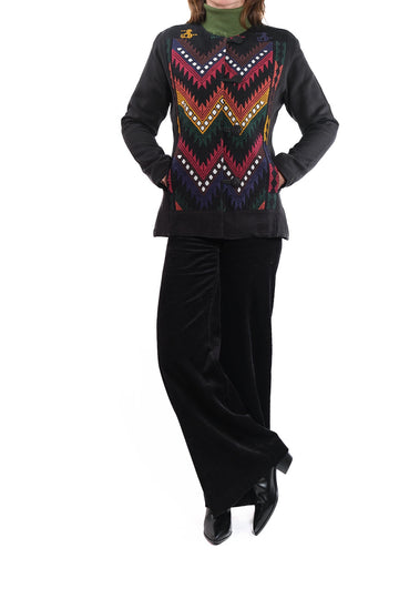 Arcoiris Jacket black autumn embroidery